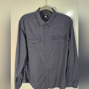 Rock & Republic Blue Men's Shirt. Size Large